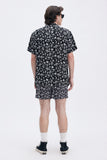 Black Shirt with 'Mexican Birds' print, a stylish collaboration by Marion Deuchars.