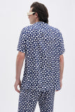 Blue Shirt with 'Molinos' print, a stylish collaboration by Álvaro Picardo.