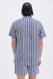 Blue Shirt with 'Trazos' print, a stylish collaboration by Álvaro Piccardo.