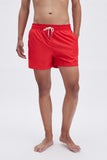Red Swim Shorts Plain Color