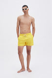 Yelllow Swim Shorts Plain Color