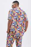 Blue Iconic Pants with 'Joie de Vivre' print, a stylish collaboration by Alice Hoffmann.