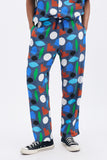 Blue Pants with 'Hellas' print, a stylish collaboration by Julie Safirstein.