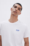White Iconic tee with 'Joie de Vivre' print, a stylish collaboration by Alice Hoffman