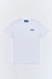 White Iconic tee with 'Joie de Vivre' print, a stylish collaboration by Alice Hoffman