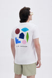 White Tee "Hellas" print, a stylish collaboration by Julie Safirstein